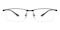 Conrad Brown Rectangle Metal Eyeglasses