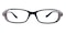 Quintina Black Rectangle Plastic Eyeglasses