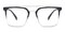 Woolley Black/Crytsal/Silver Aviator TR90 Eyeglasses