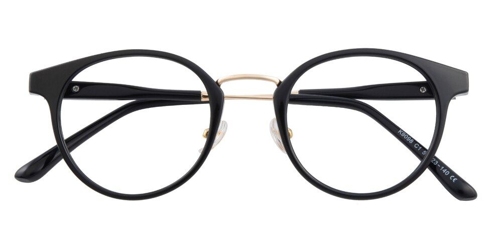 Winston Black Round TR90 Eyeglasses