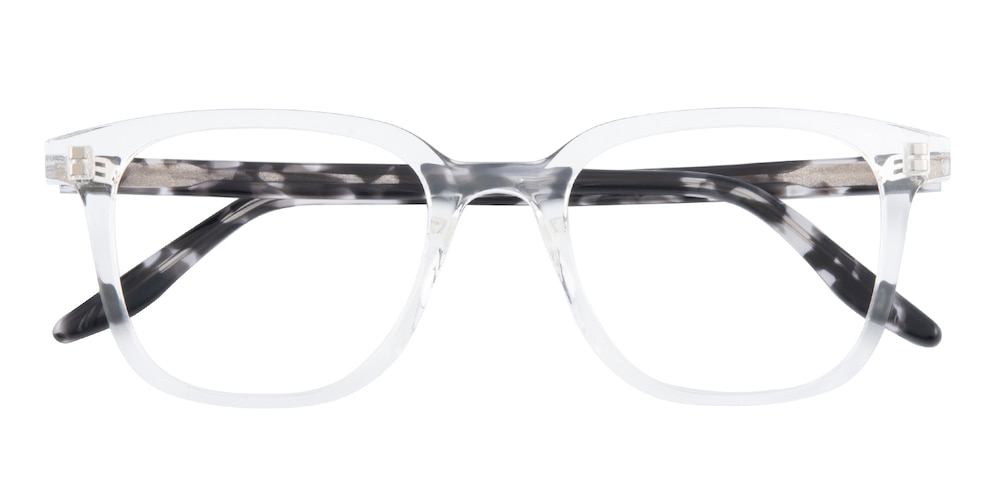 Whit Crystal/Crystal Tortoise Rectangle TR90 Eyeglasses