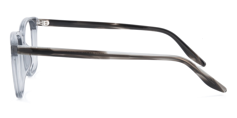 Whit Gray Rectangle TR90 Eyeglasses