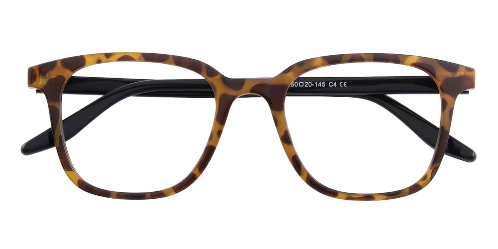 Whit Tortoise/Black Rectangle TR90 Eyeglasses