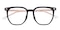 Abilene Black/Crystal Square Acetate Eyeglasses