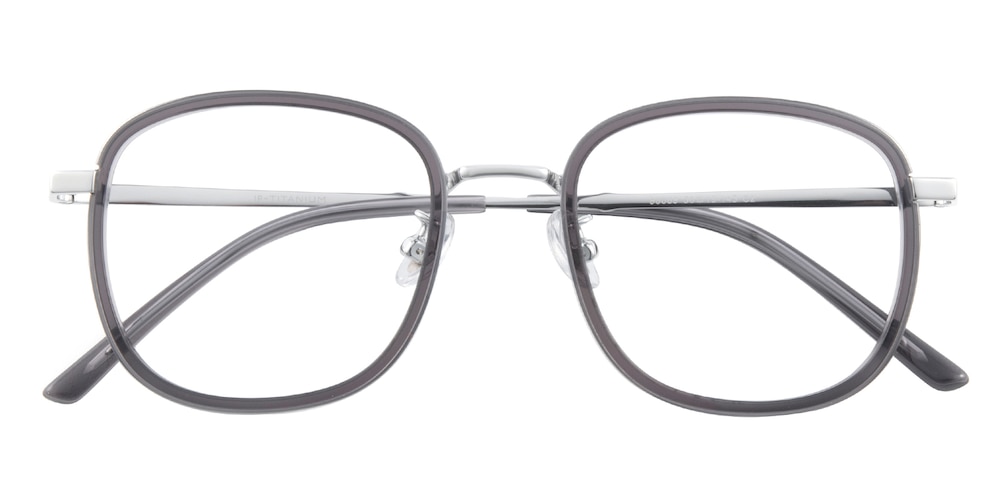 Alexandria Gray/Silver Square Acetate Eyeglasses