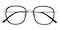 Alexandria Black/Golden Square Acetate Eyeglasses