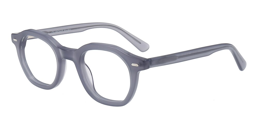Amiens Gray Round Acetate Eyeglasses