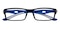 April Black/Blue Rectangle TR90 Eyeglasses