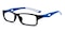 April Black/Blue Rectangle TR90 Eyeglasses