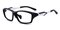 Aspen Black/White Rectangle TR90 Eyeglasses