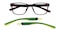Brentwood Brown/Green Rectangle TR90 Eyeglasses
