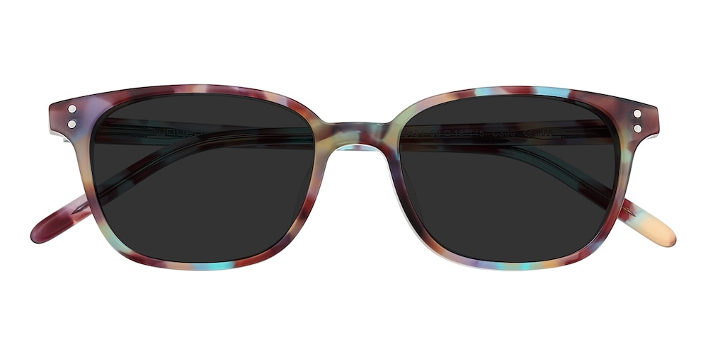 Zora Multicolor Square Acetate Sunglasses