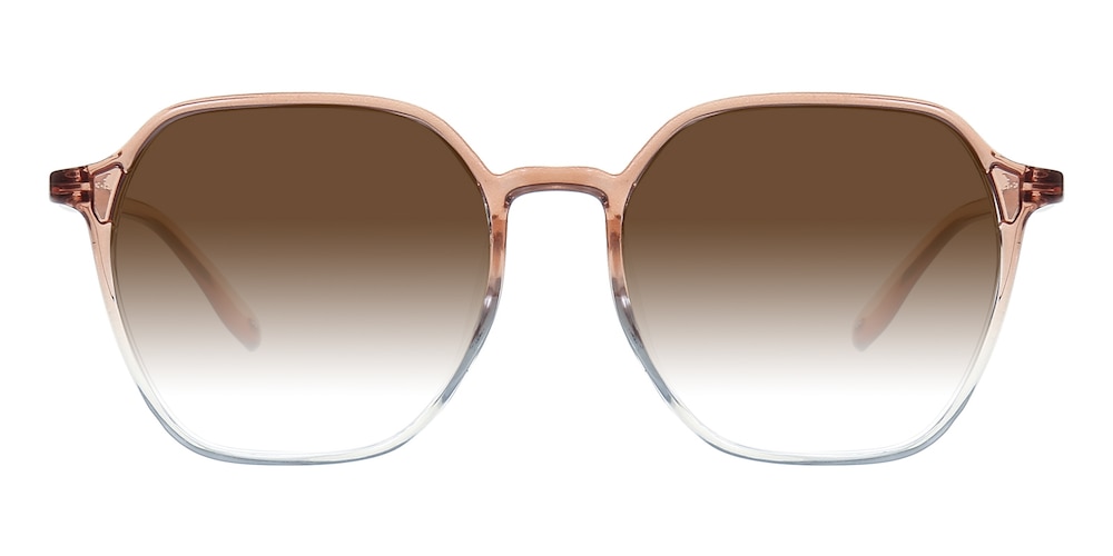 Broderick Brown/Crystal Polygon TR90 Sunglasses