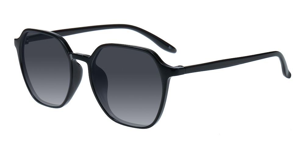 Broderick Black Polygon TR90 Sunglasses