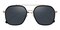 Fayetteville Black/Golden Aviator TR90 Sunglasses