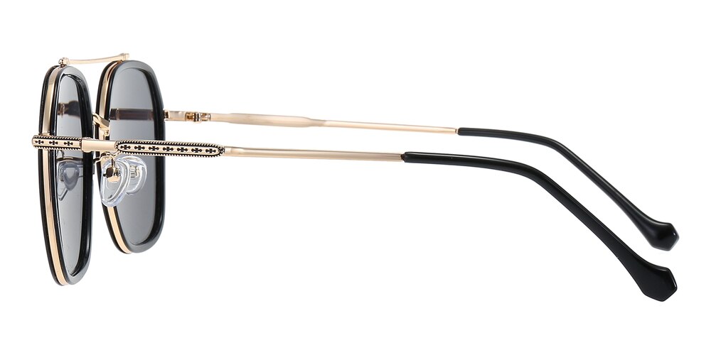 Fayetteville Black/Golden Aviator TR90 Sunglasses