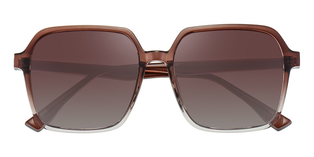 Afra Brown Square TR90 Sunglasses