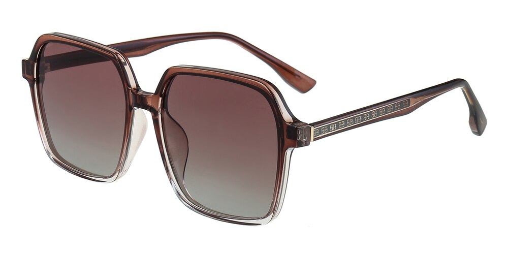 Afra Brown Square TR90 Sunglasses