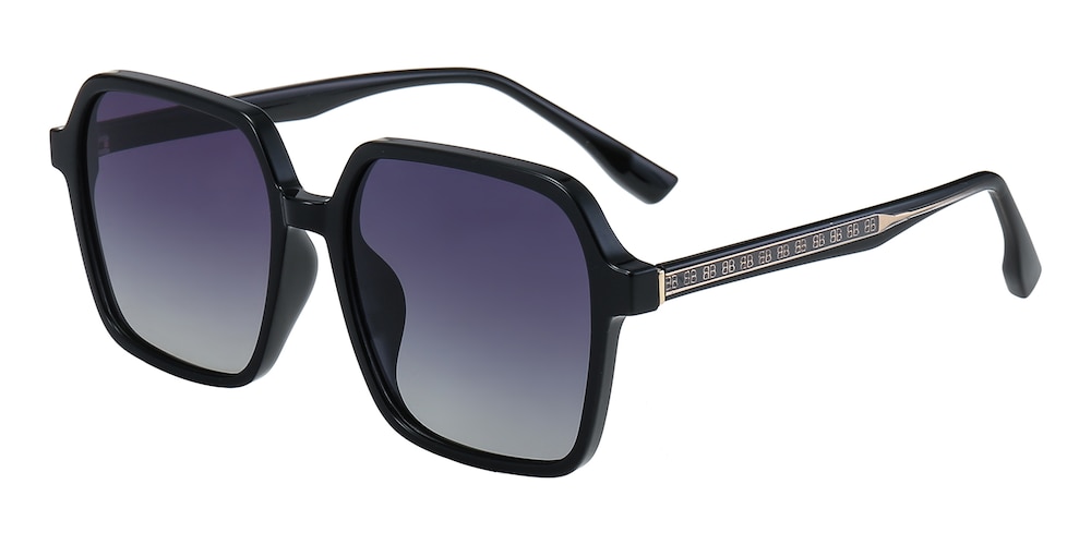 Afra Black Square TR90 Sunglasses