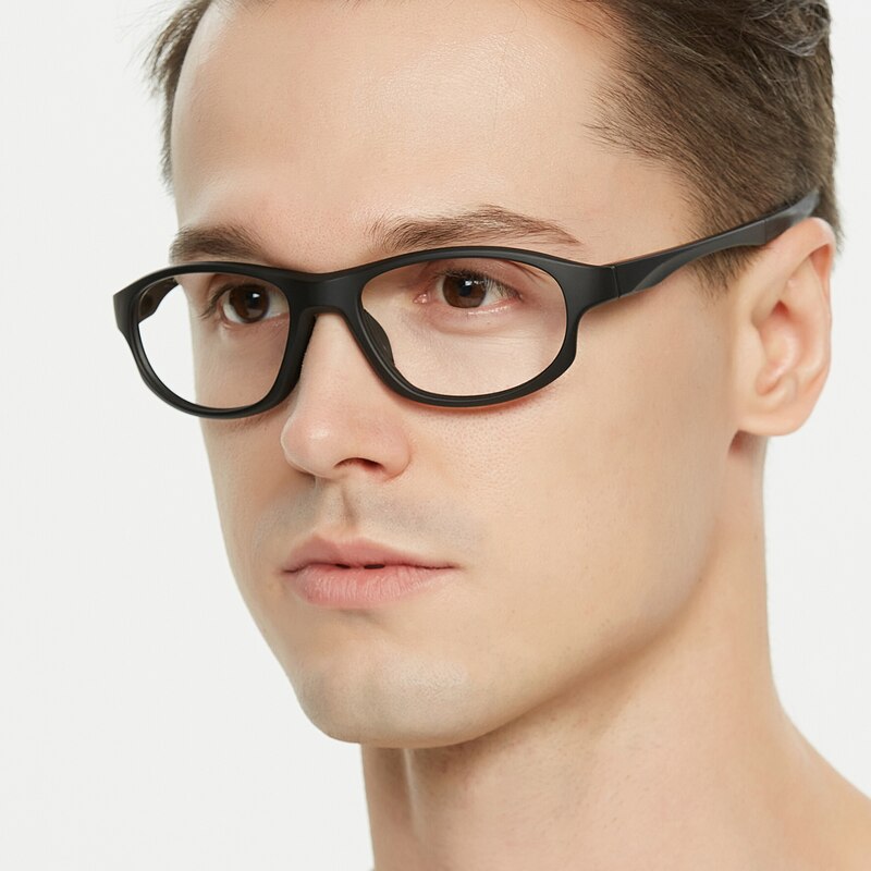 Atwood Black Oval TR90 Eyeglasses