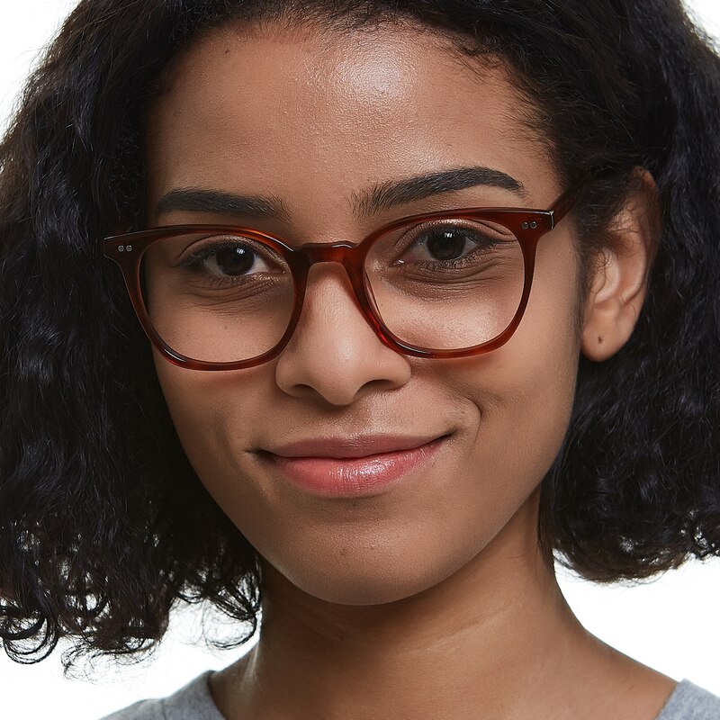 Esther Tortoise Rectangle Acetate Eyeglasses