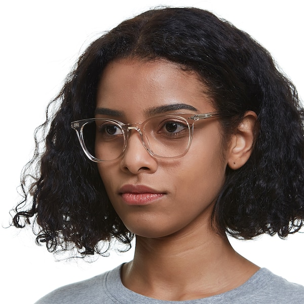 Esther Rectangle - Light Brown Eyeglasses
