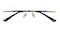 AnnArbor Golden/Black Rectangle Metal Eyeglasses