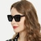 Elektra Black Cat Eye Acetate Sunglasses