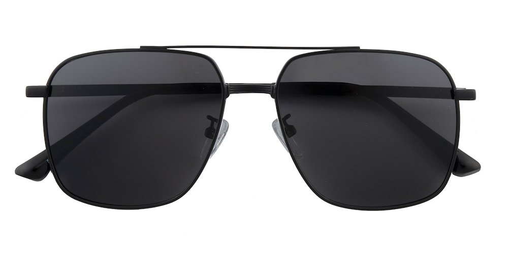 Swift Black Aviator Metal Sunglasses