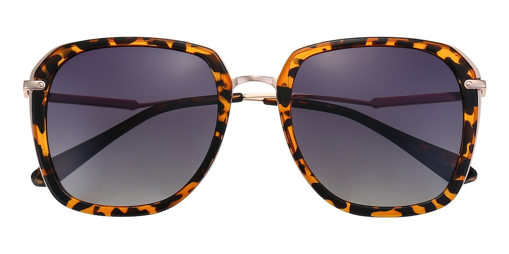 Rosemary Tortoise Oval Metal Sunglasses