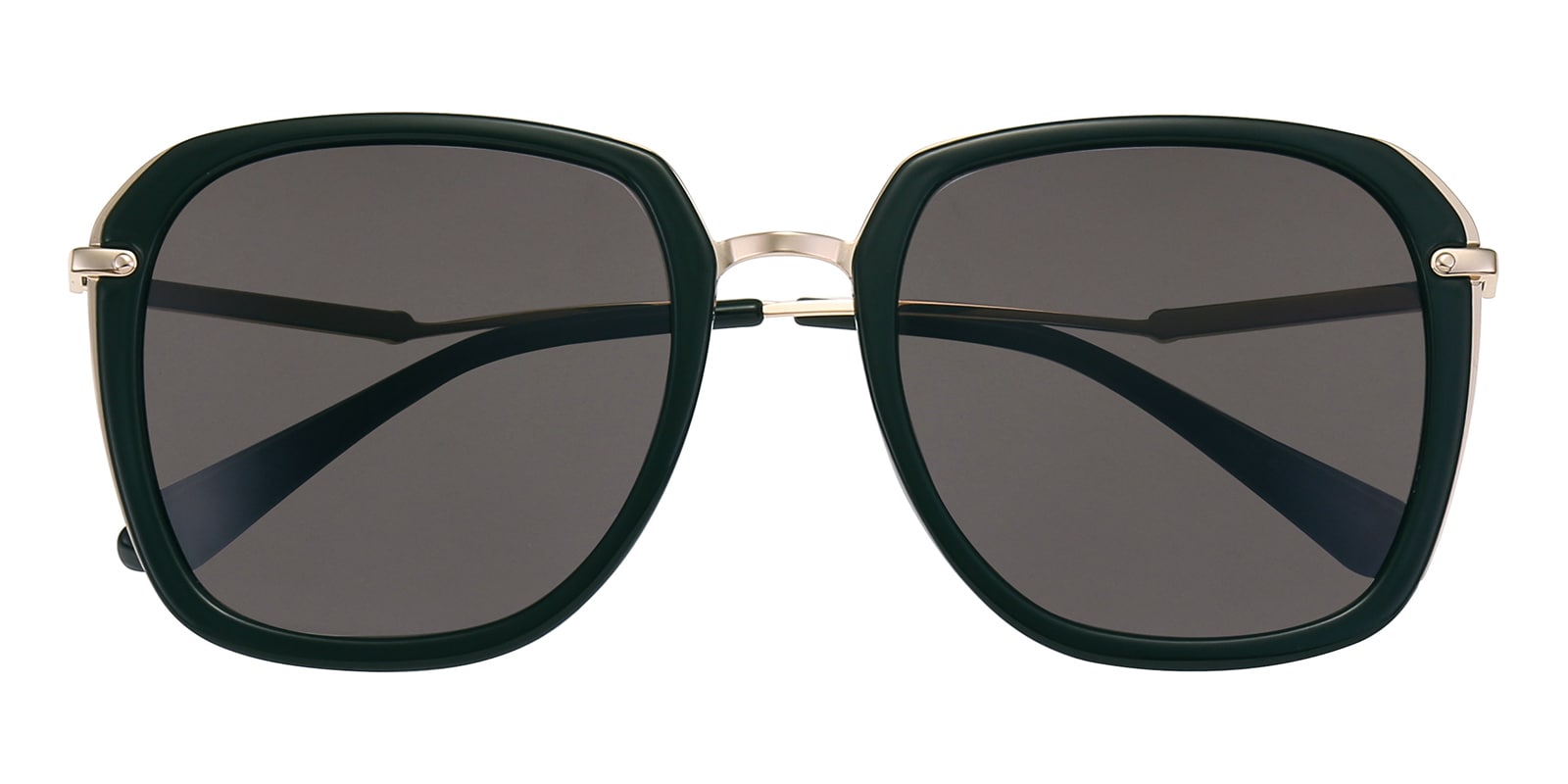 Oval Sunglasses, Full Frame Green Metal|TR90 - SUP1336