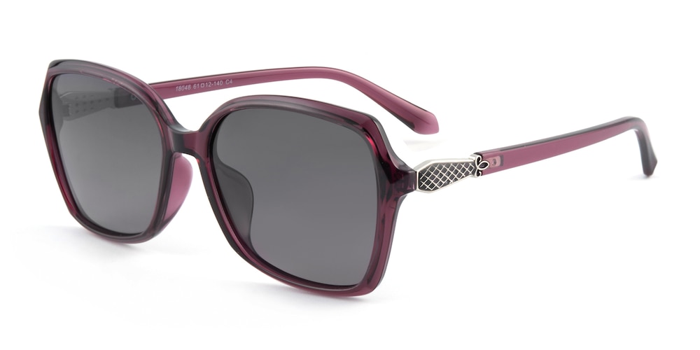 Violet Striking Purple Oval TR90 Sunglasses