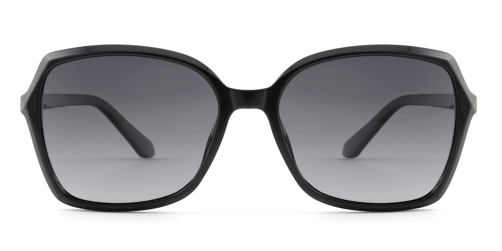 Violet Black Oval TR90 Sunglasses