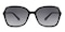 Violet Black Oval TR90 Sunglasses