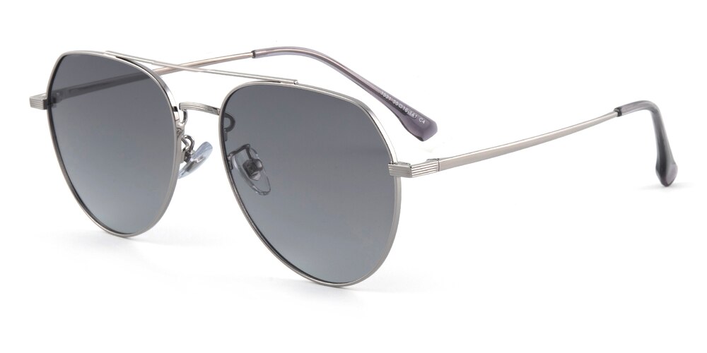 Topeka Silver Aviator Metal Sunglasses