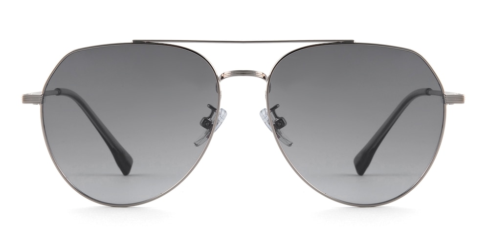 Topeka Silver Aviator Metal Sunglasses
