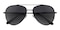 Tate Black Aviator Metal Sunglasses