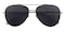 Tate Golden/Black Aviator Metal Sunglasses