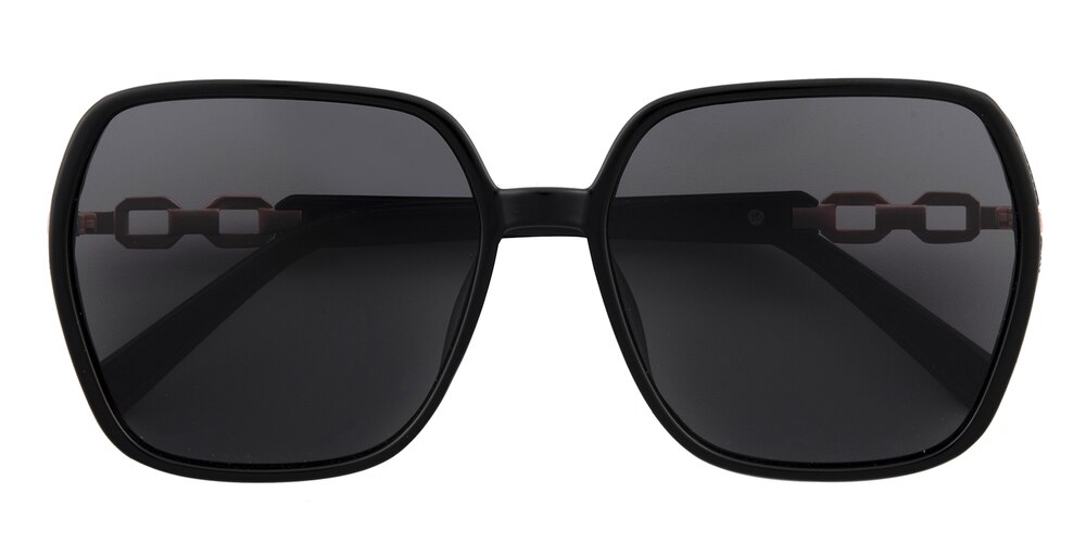 Sylvia Black Polygon TR90 Sunglasses
