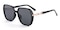 Sylvia Black Polygon TR90 Sunglasses