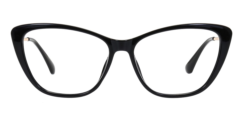 Odelette Black/Golden Cat Eye TR90 Eyeglasses