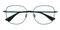Modesty Green Oval Titanium Eyeglasses