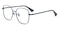 Modesty Navy Peony Oval Titanium Eyeglasses