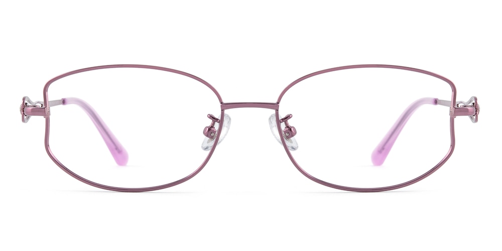 Brook Purple Oval Titanium Eyeglasses