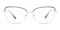 Verna Ceramic/Silver Cat Eye Metal Eyeglasses