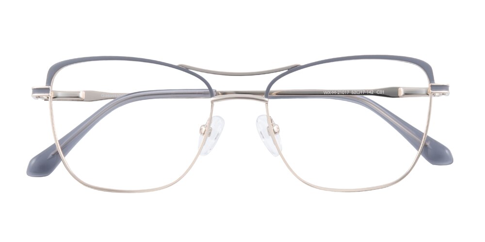 Winni Skyrocket/Silver Cat Eye Metal Eyeglasses