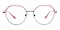 Rita Raspberry/Black Polygon Metal Eyeglasses