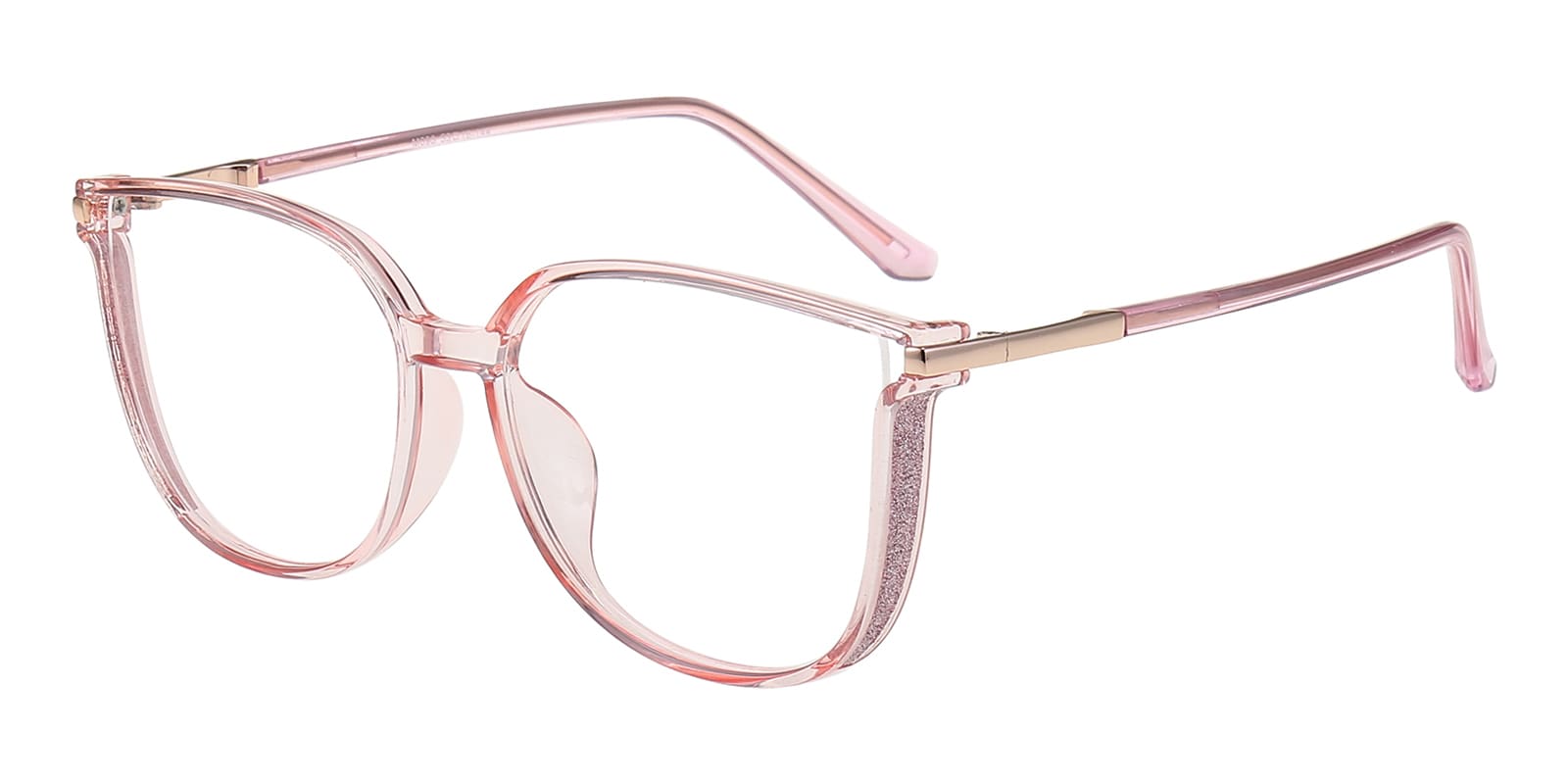 Pink transparent best sale glasses frame