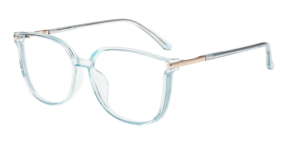 Hannah Pastel Blue Cat Eye TR90 Eyeglasses