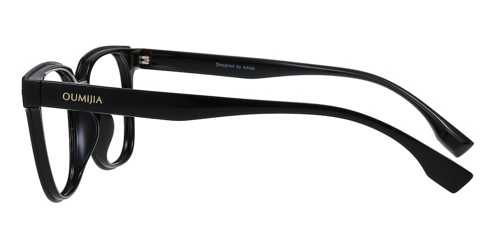 FortMyers Black Square TR90 Eyeglasses